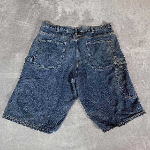 Vintage Calvin Klein Carpenter Denim Shorts Mens 38 12” Baggy Grunge Y2K - Picture 1 of 10